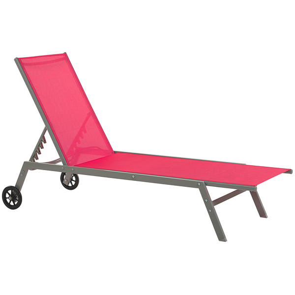Sonnenliege LEVANZO Metall Rot