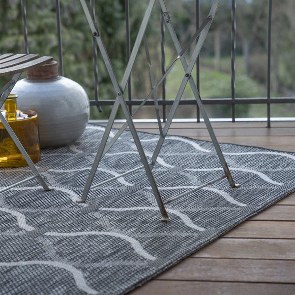Kurzflor Teppich Aiko Grau Orientalisch 200 x 290 cm