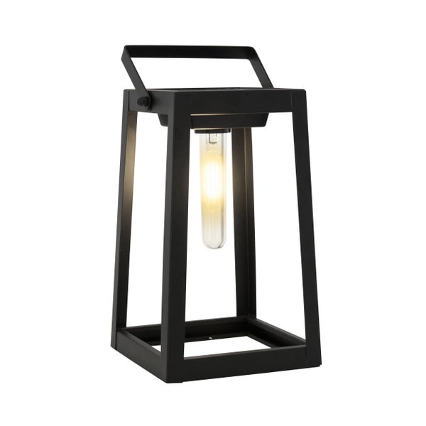 LED-Deko-Solarleuchte , für Außen, Deko - Metall und Kunststoff in Schwarz, mit integrierter LED
