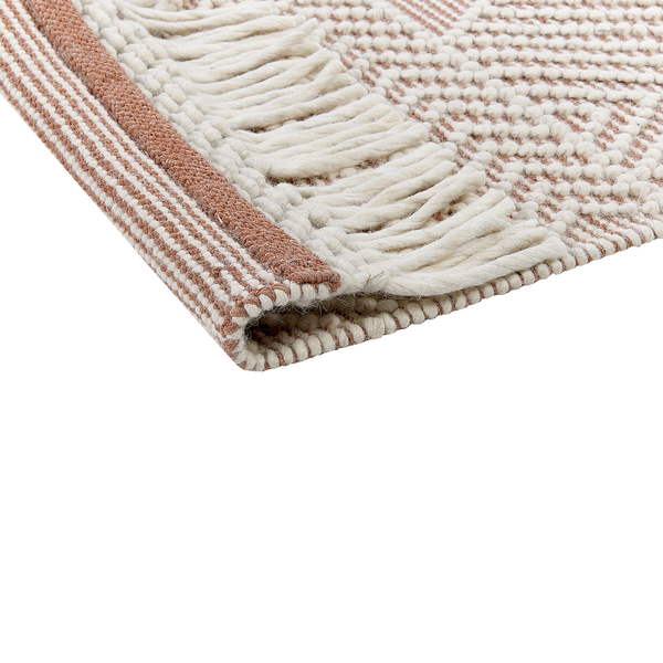Teppich KESTEL Braun Beige 160 x 230 cm Wolle