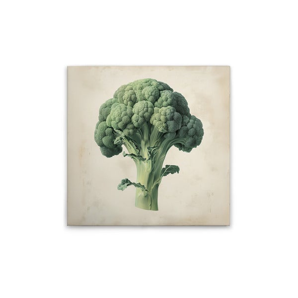 Gemälde eines Brokkoli auf Leinwand