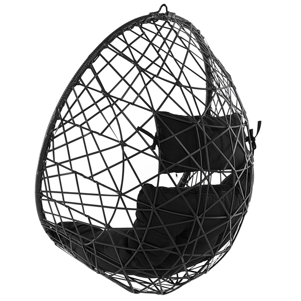 Hängesessel ALATRI Polyrattan Schwarz