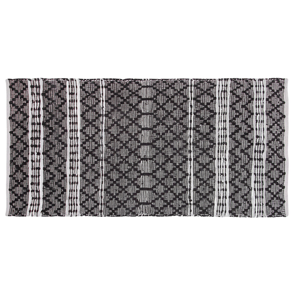Teppich FEHIMLI 80 x 150 cm Echtleder Schwarz