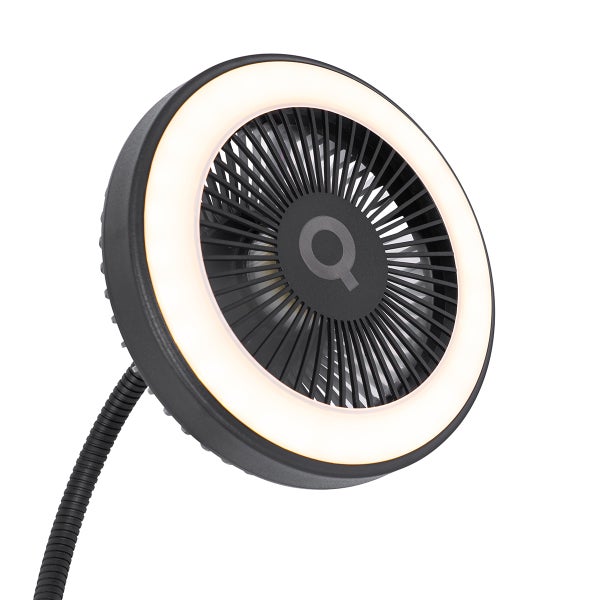 Tischventilator schwarz inkl. LED 2700K - Dores