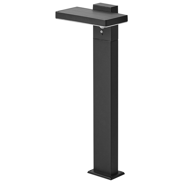 Solar LED Pollerleuchte POPLAR mit Bewegungsmelder Schwarz