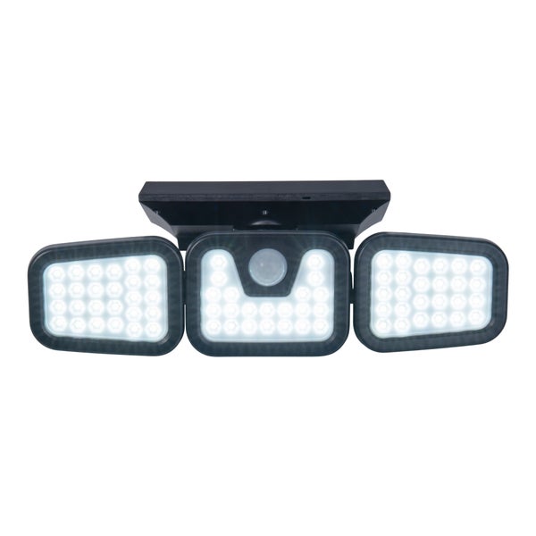 LED Solar Außenwandleuchte Pacita, Multifunktionsleuchte  Außenwandlampe aus  Kunststoff in Schwarz, 28,3 x 13,5 x ca. 11 cm