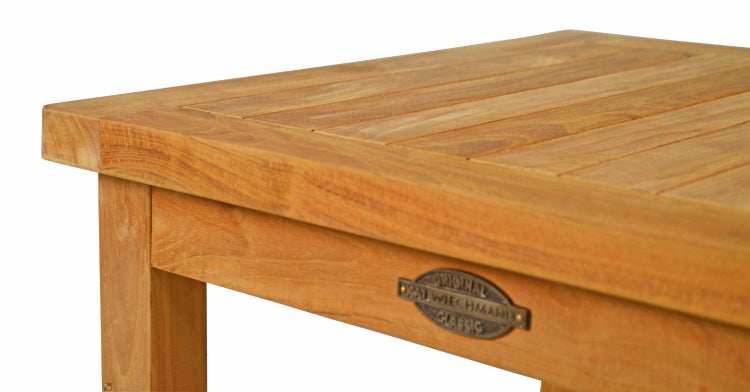 Teak Beistelltisch 50 x 50 cm hochwertig wetterfest 2 Ebenen