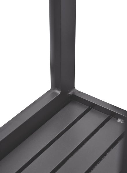 Beistelltisch Aluminium 45 x 45 cm anthrazit modern leicht für Garten Balkon Terrasse