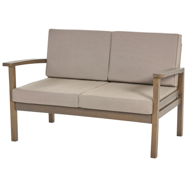 Gartenbank für zwei Personen mit Polster