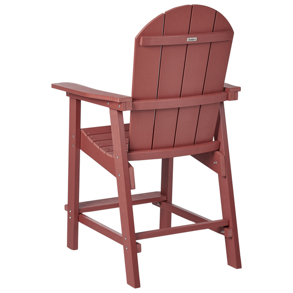 Garten-Barstuhl ADIRONDACK Kunststoff Rot