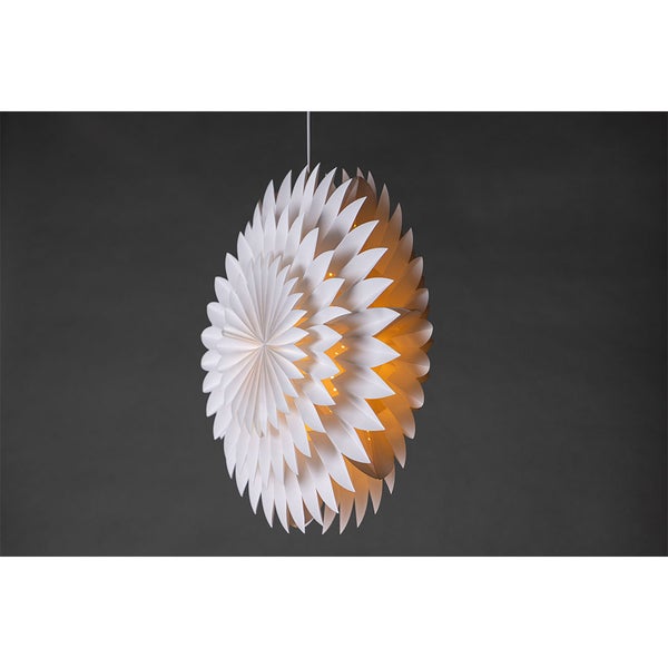 Storlien Weihnachtsstern mit Licht Papier Ø60 cm Pendelleuchte weiß. 60 X 21 X 60 cm