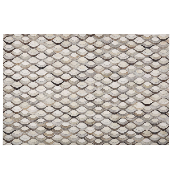 Teppich KIRCA Beige 140 x 200 cm Echtleder
