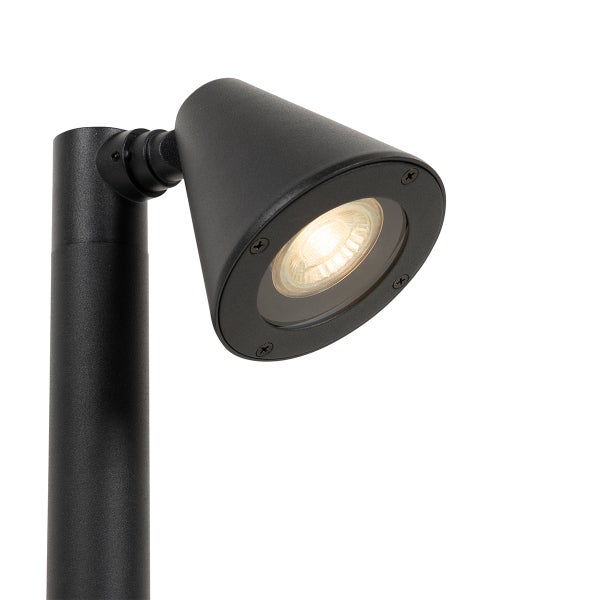 Moderner Außenpfosten schwarz 30 cm IP44 verstellbar - Ciara
