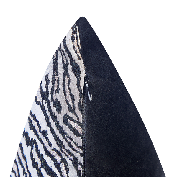 Dekokissen 2er Set MANETTI 45 x 45 cm Schwarz / Weiß Tiermuster