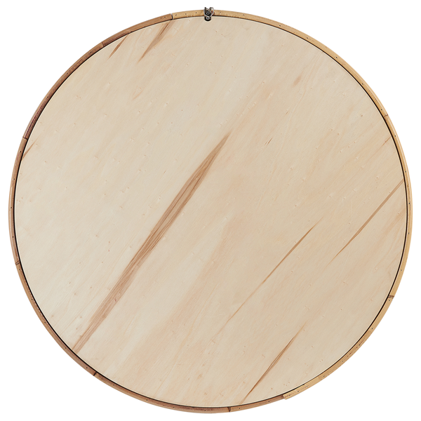 Runder Spiegel mit Holzrahmen