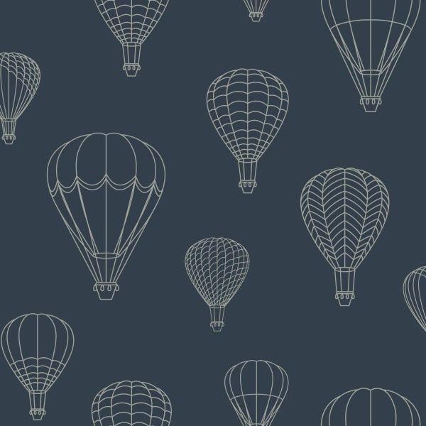 ESTAhome Tapete Luftballons Dunkelblau - 50 x 900 cm - 139721