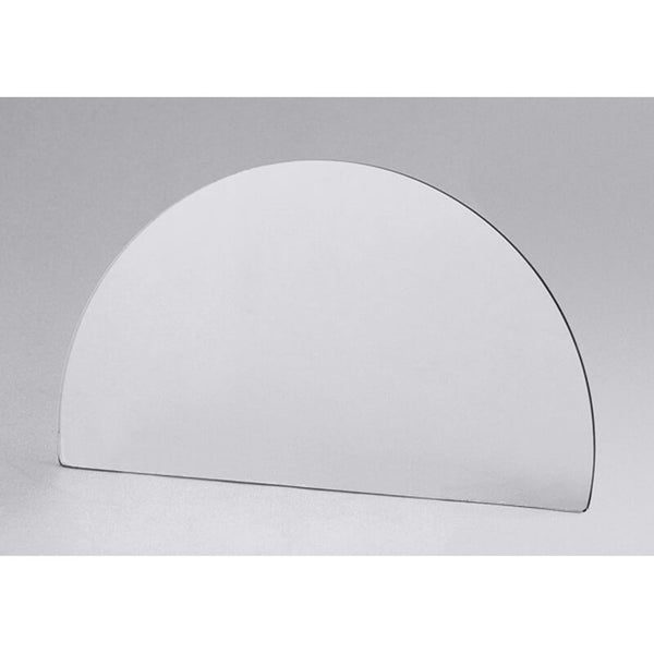 Bodenschutzplatte aus Glas in halbrunder Form für Kamine und Öfen.
