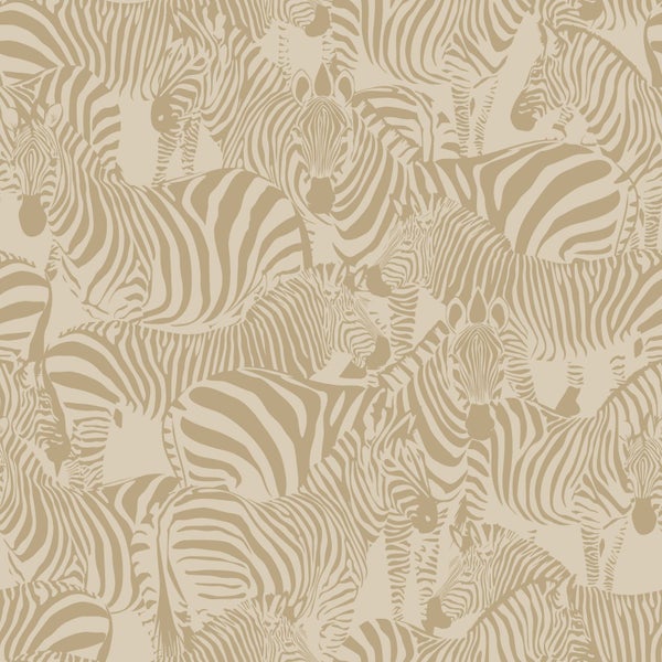 Origin Wallcoverings Tapete Zebras Beige - 50 x 900 cm - 347910