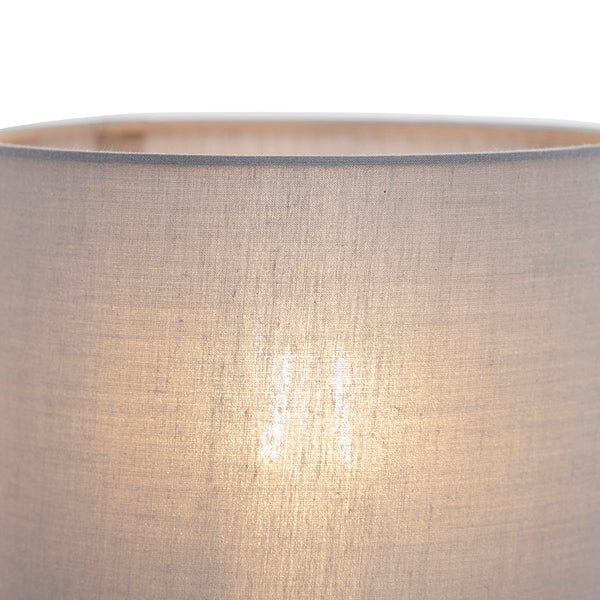 Moderne Wandleuchte aus Stahl mit baumwollgrauem Schirm - Stacca