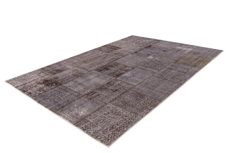 Kurzflor Teppich Nerina Anthrazit Modern, Vintage-Design 120 x 170 cm
