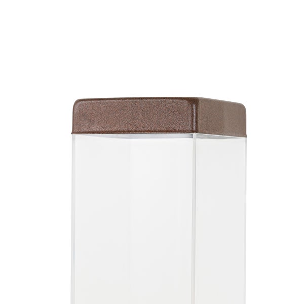 Moderner Außenlaternenpfahl rostbraun 80 cm - Malios