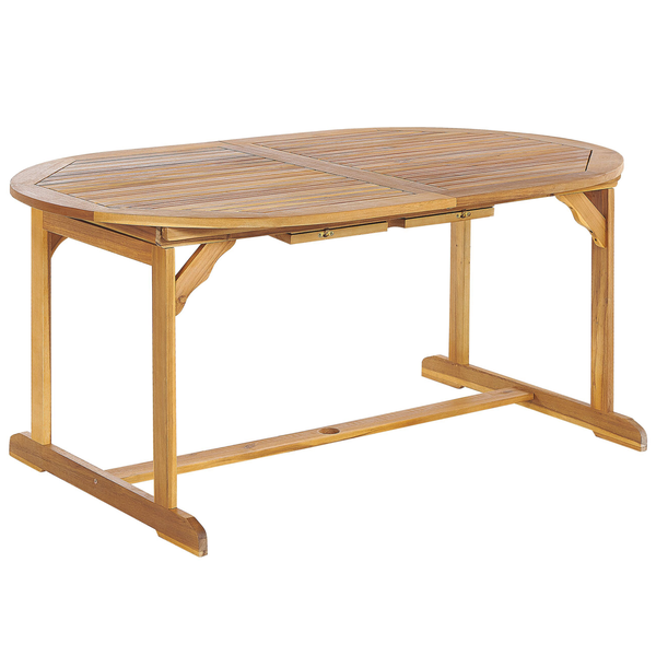 Ausziehbarer Gartentisch MAUI 160/220 cm 100 cm Akazienholz Hellbraun