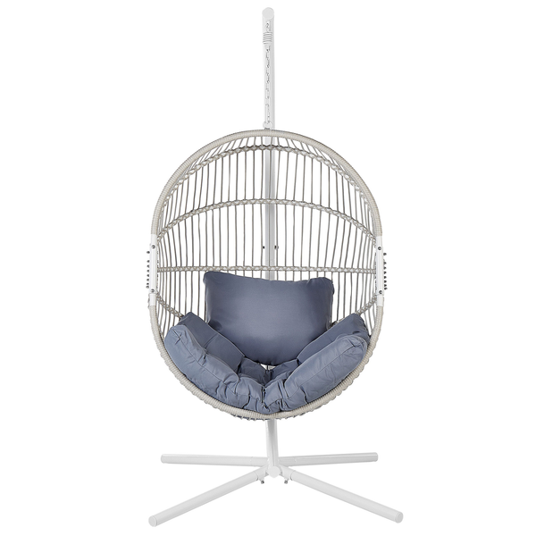 Hängesessel mit Gestell ACRI Polyrattan Weiß