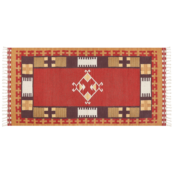 Teppich PARAKAR Bunt 80 x 150 cm Baumwolle Kelim