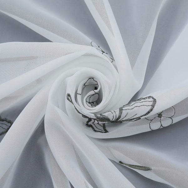 Gardine aus Voile mit Blumenmuster