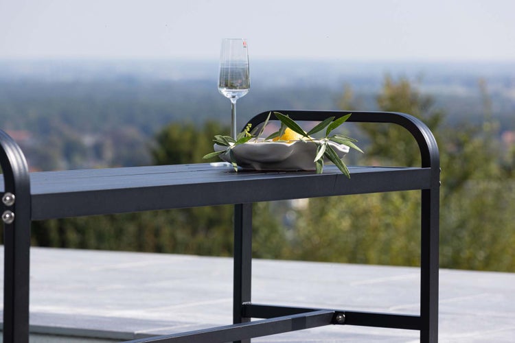 Cascais Gartenbank schwarz. 125 X 42 X 52 cm