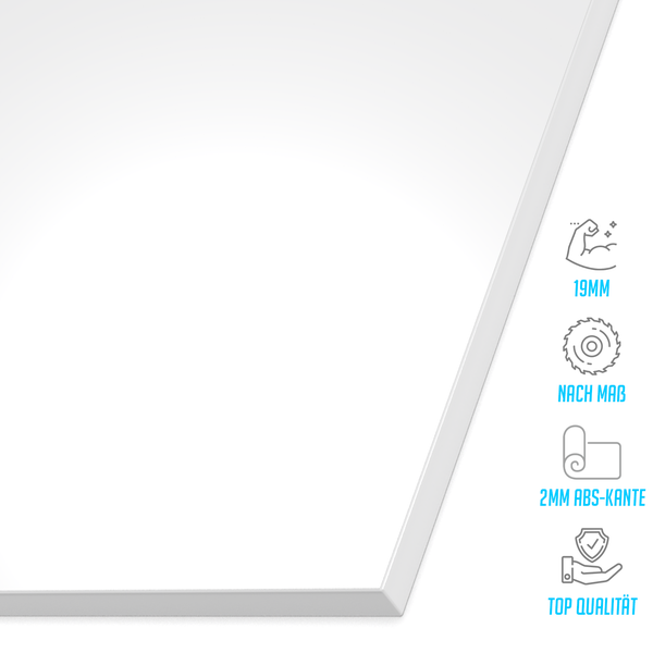 19 Millimeter, Zuschnitt nach Maß, 2 Millimeter ABS-Kante, Top Qualität