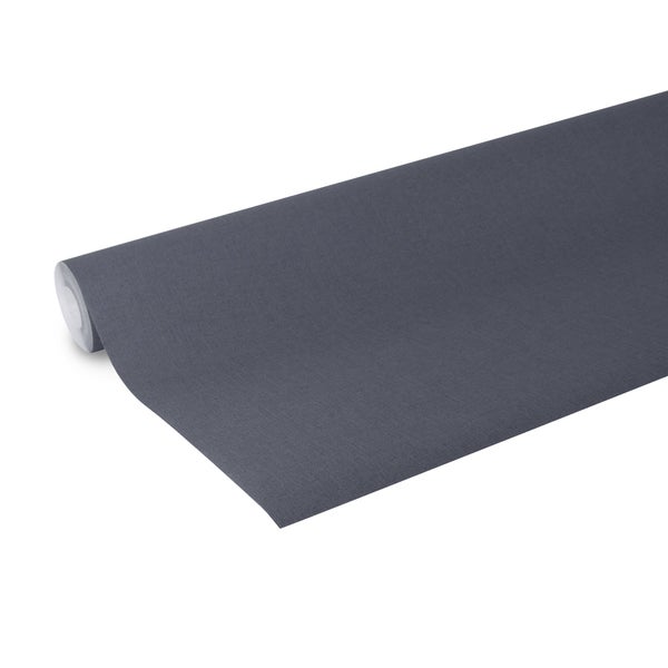 Vliestapete - Basic Leinen - Dunkelgrau - 10mx106cm