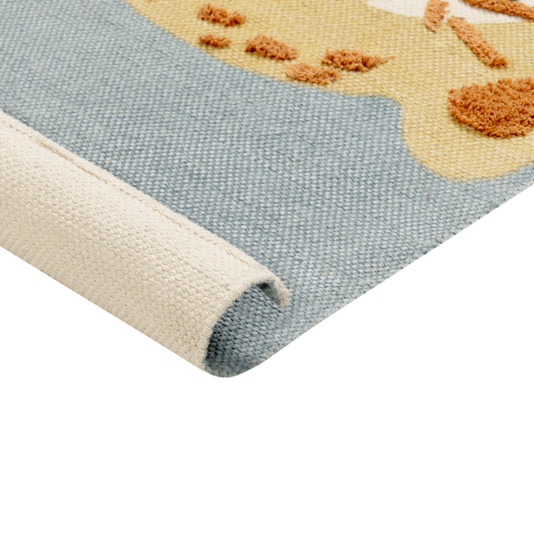 Kinderteppich TANGSE Grau 80 x 150 cm Baumwolle