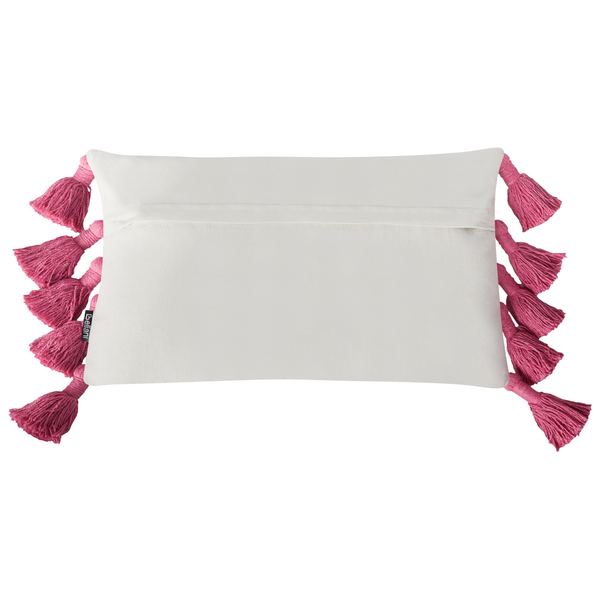Dekokissen 2er Set LOVELY Baumwolle 30 x 50 cm Weiß Rosa
