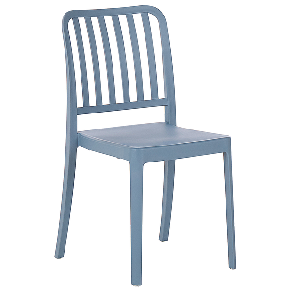 Gartenstuhl 4er Set SERSALE Kunststoff Blau
