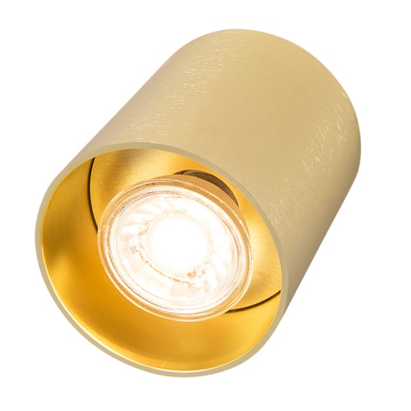 Design Aufbaustrahler Gold GU10 50mm - Tubo