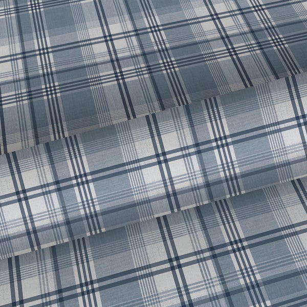Sanders und Sanders Tapete Karomuster Dunkelblau - 53 cm x 10.05 m - 640712