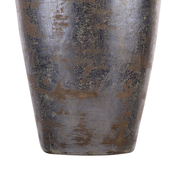 Dekovase LORCA Keramik 48 cm Dunkelgrau