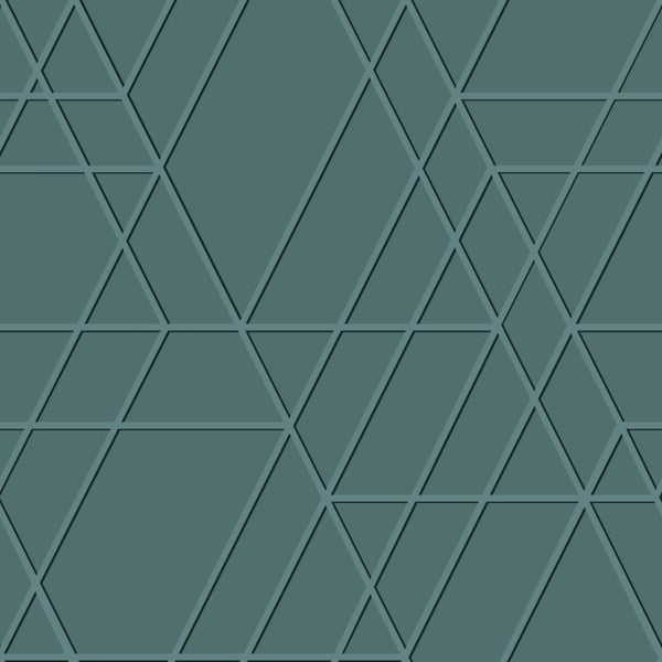 ESTAhome Tapete 3D-Muster Petrolgrün - 50 x 900 cm - 139603