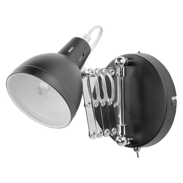 Wandlampe HARRINGTON verstellbar Metall Schwarz
