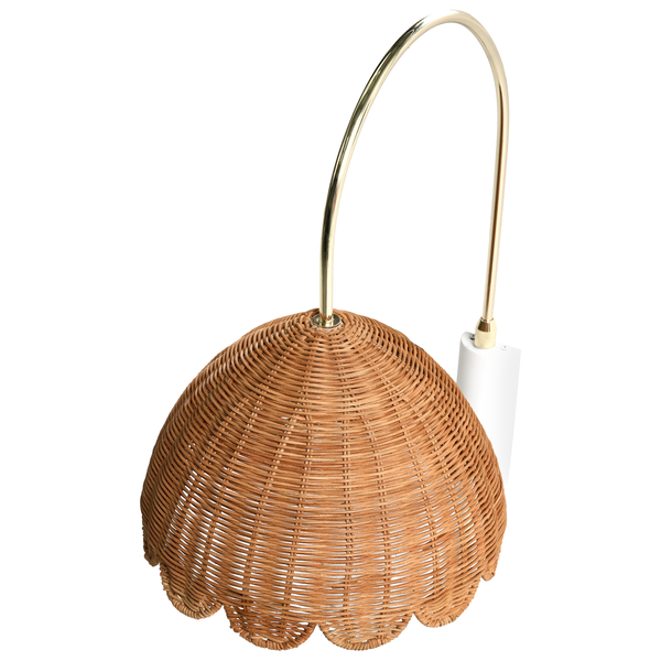 Wandlampe VALUKKAI Rattan Naturfarben