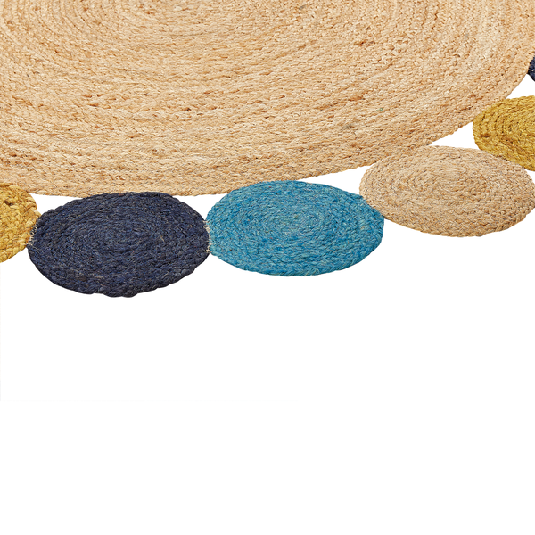 Teppich VOSTAN ø 140 cm Jute Bunt