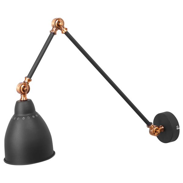 Wandlampe MISSISSIPPI verstellbar Metall Graphitgrau