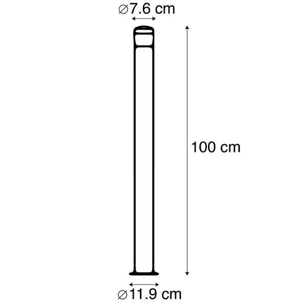 Moderne Außenleuchte schwarz 100 cm IP44 inkl. LED - Roxy