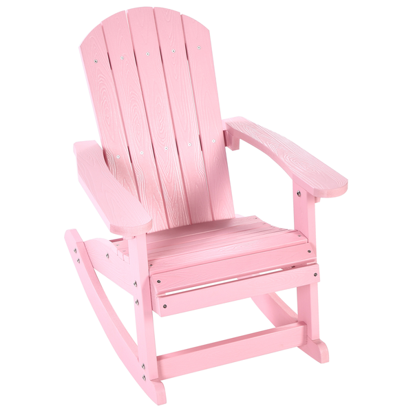 Garten Schaukelstuhl für Kinder ADIRONDACK Pastellrosa