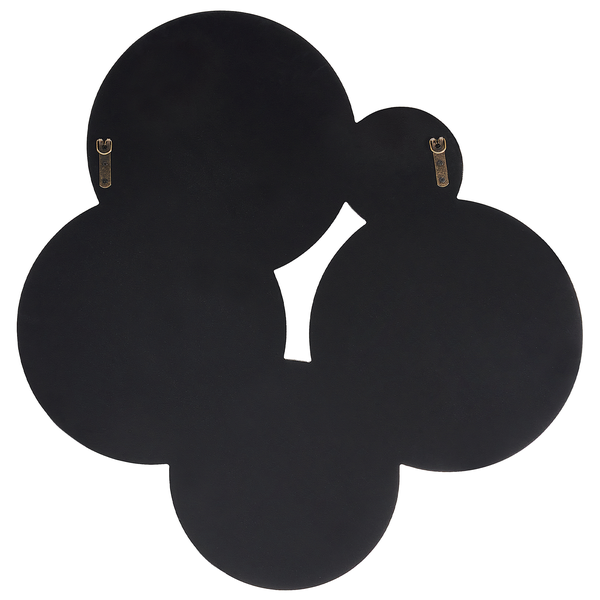 Rückseite eines Spiegels mit Befestigung