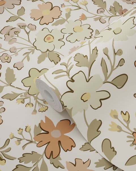 Rolle Tapete mit floralem Muster