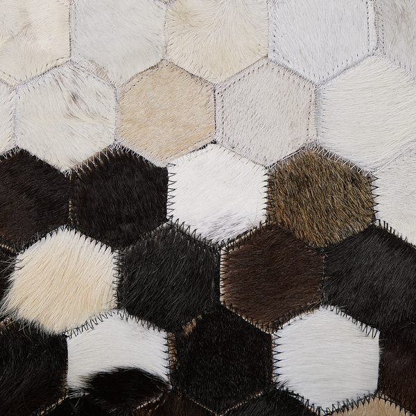 Teppich EYIM Braun 140 x 200 cm Echtleder