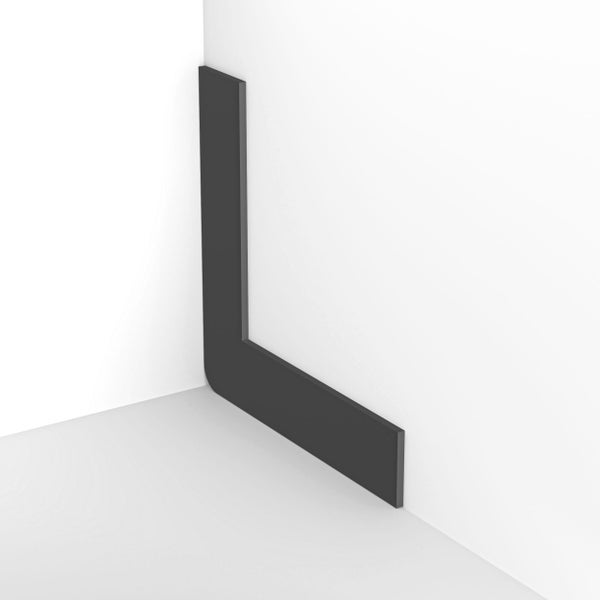 Sockelleiste Innenecke in Anthrazit für Wand- und Bodenabschluss.