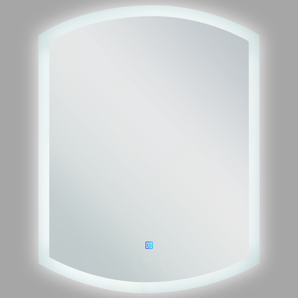 LED-Badezimmer-Spiegel BEZIERS 60 cm 78 cm Silber